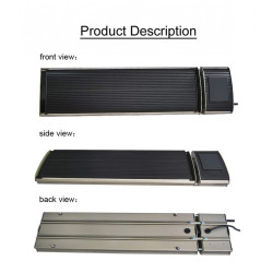 Infra  wifi sötétsugárzó fekete JH-NR24-13W 2400W 