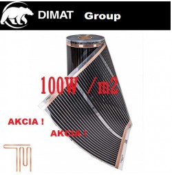 D605 Vykurovacia fólia : š.50 cm , 50 W/b.m , 100 W m2